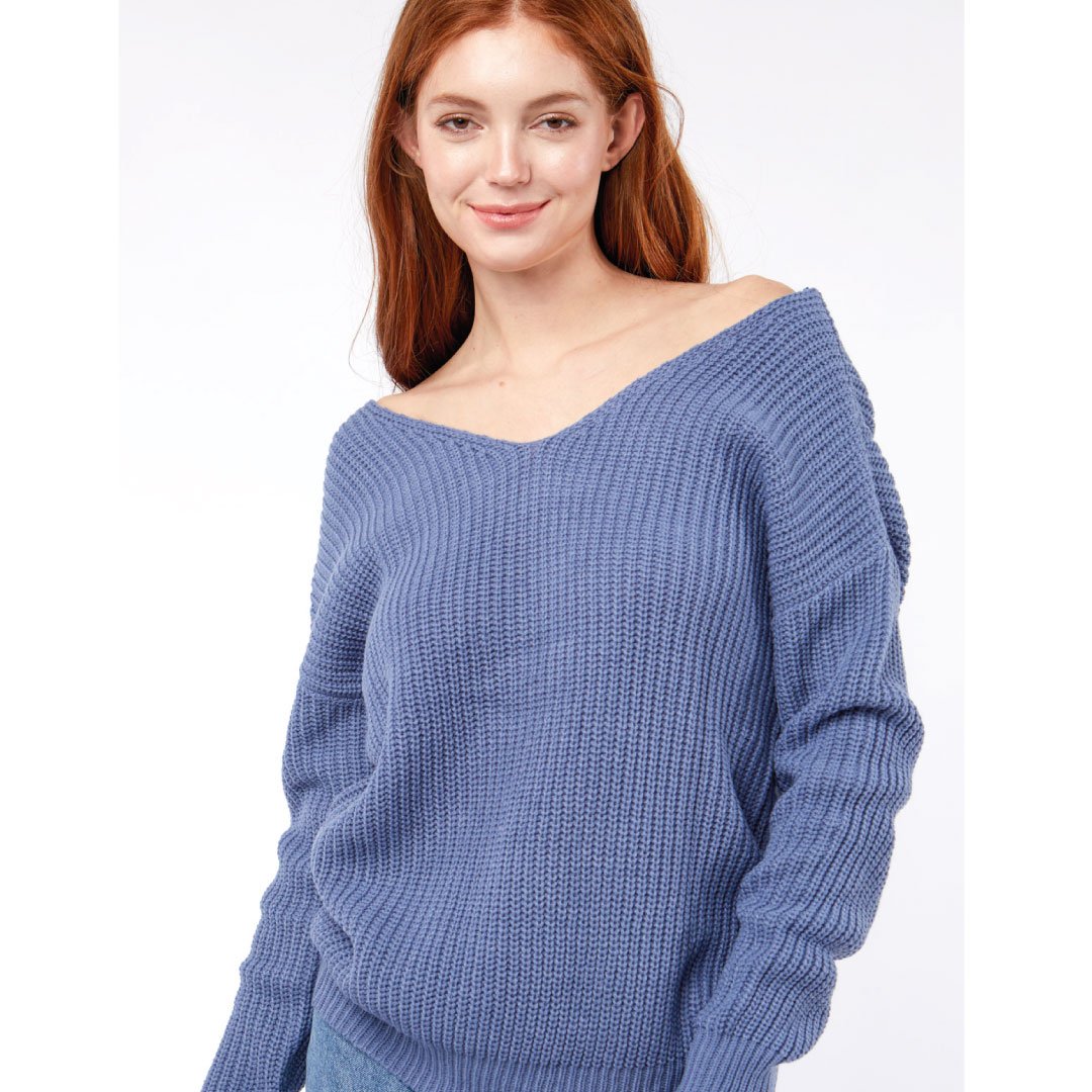 Twisted Back Sweater-1